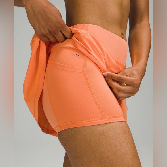 Lululemon Pace Rival Mid Rise Skirt Golden Apricot Size 6 - Picture 5 of 11